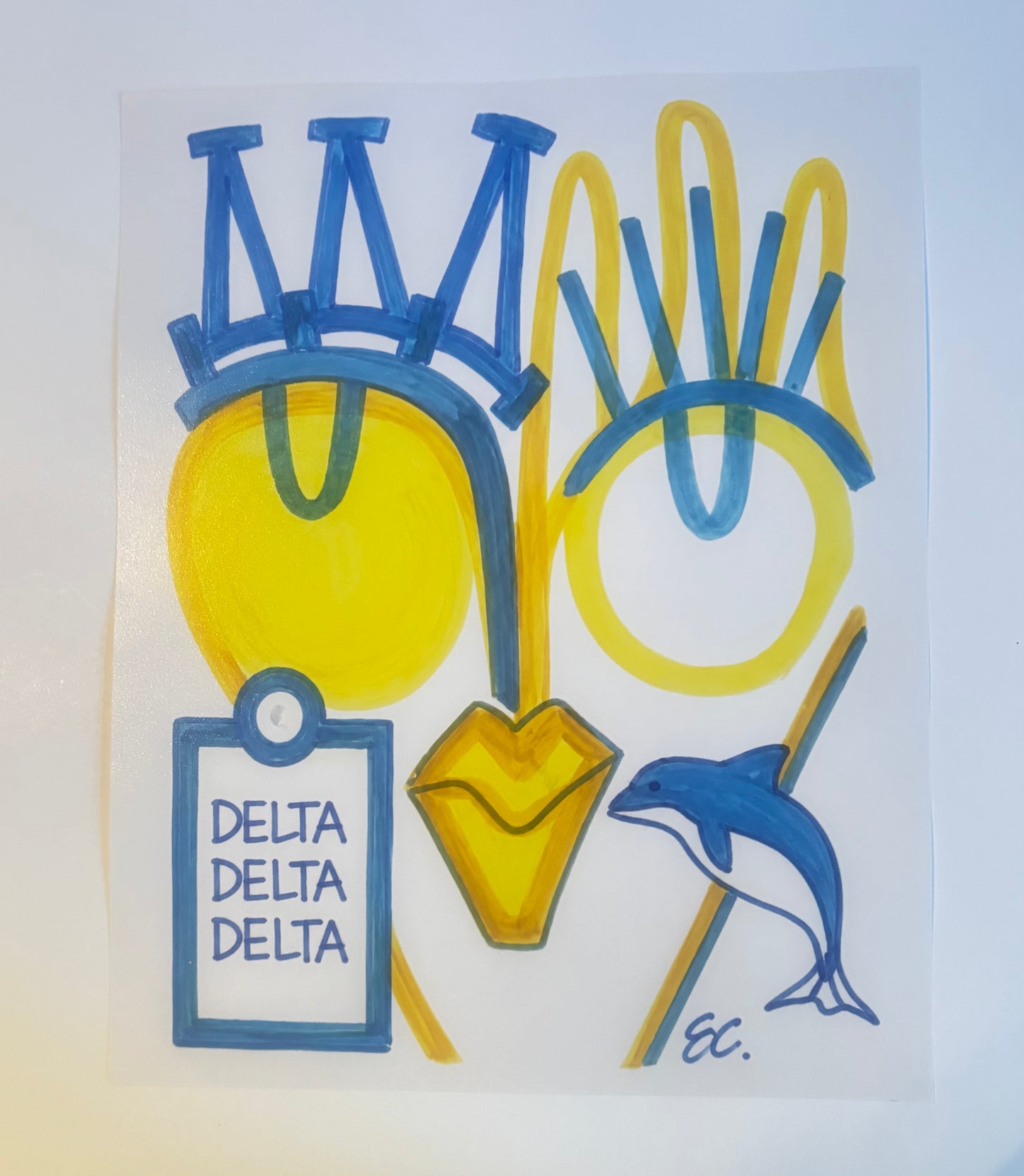 “Tri-Delt Girl” Frameable