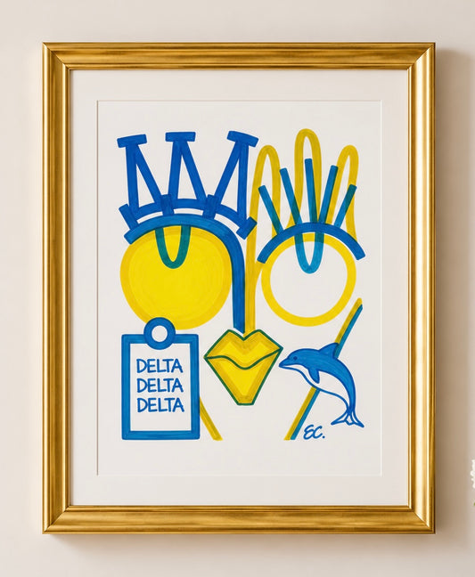 “Tri-Delt Girl” Frameable