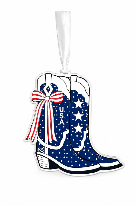 “Red, White, & Boot” Ornament