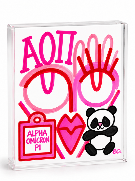 “Alpha Omicron Pi Girl” Shelfie